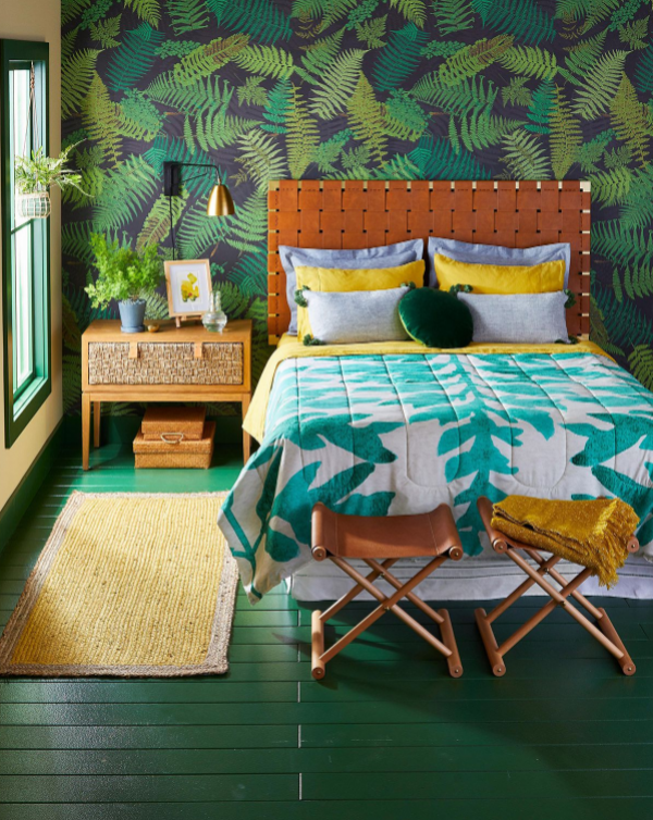 Palet Warna Alam Tropis (hijau, biru, kuning)